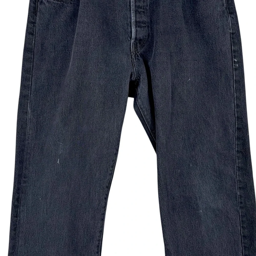 Levi's 501 Mens Black Straight Leg‎ Button Fly Jeans W38 L34